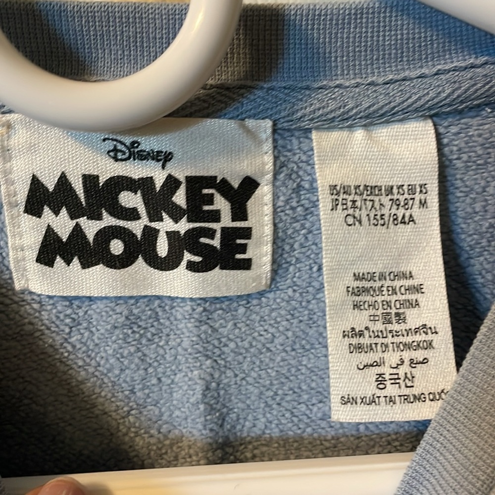Blue Official Disney Store Mickey Mouse Women's Top Sweatshirt, Size Xs View 4